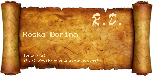 Roska Dorina névjegykártya